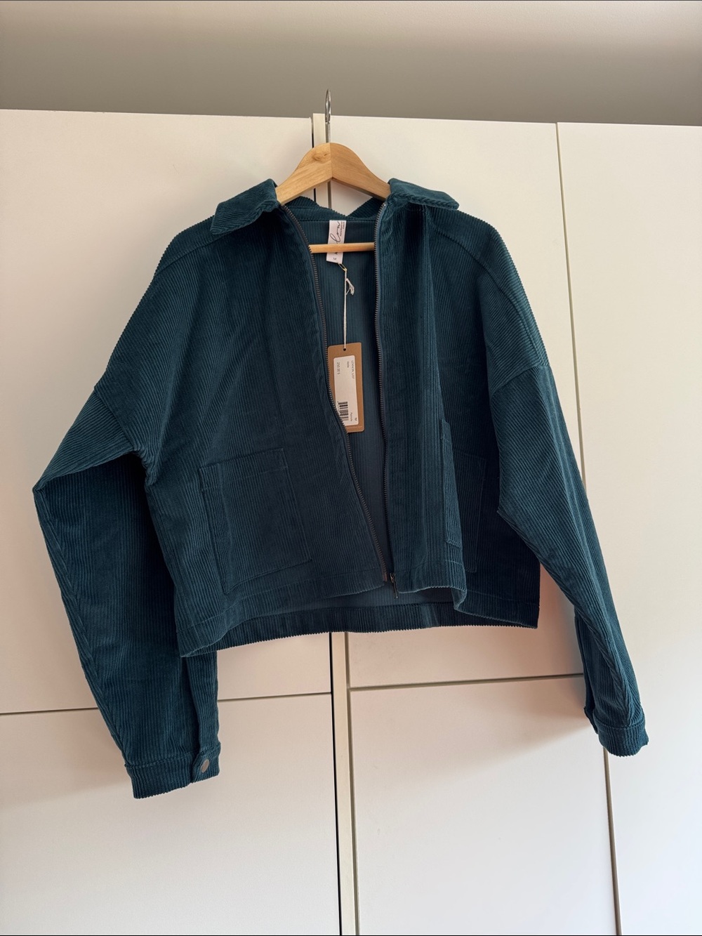 Corduroy Zip Jacket in Teal - Melow